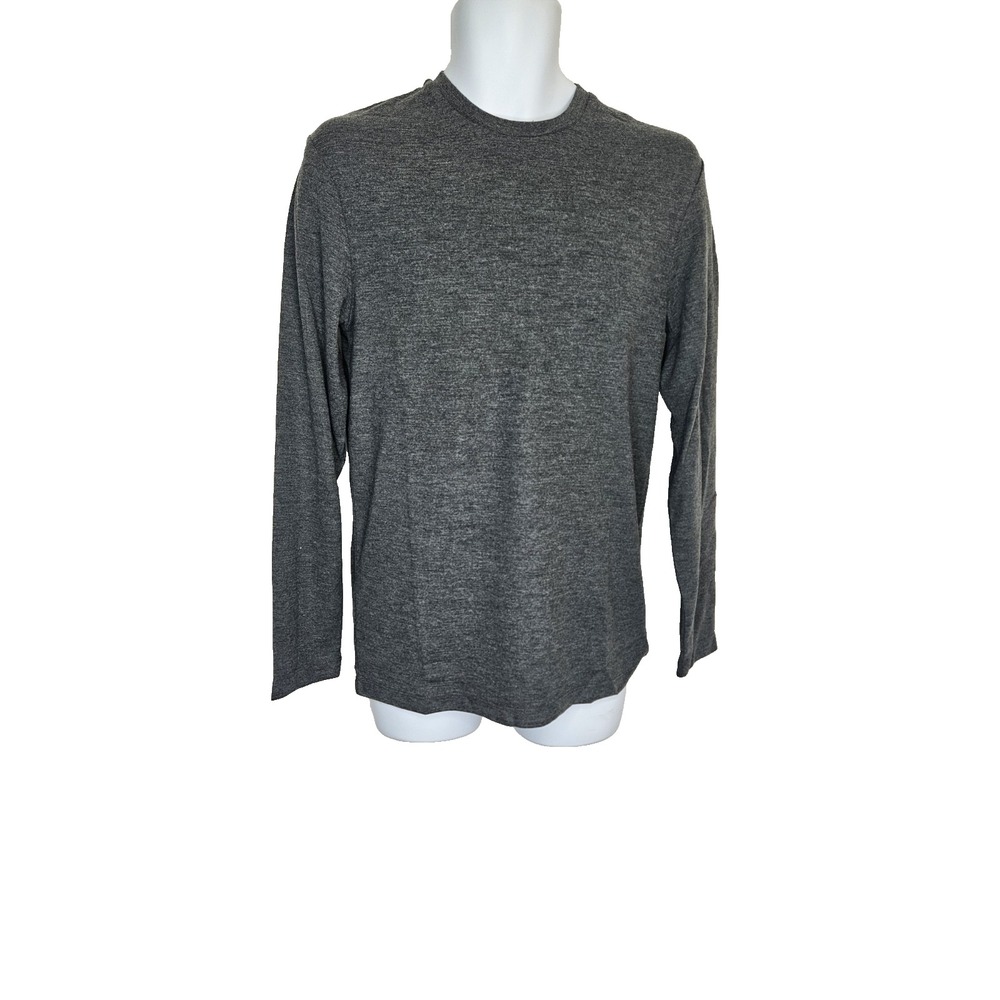 Level Ten Men's Small Charcoal Gray Long Sleeve Knit‎ Shirt NWT Casual Basic